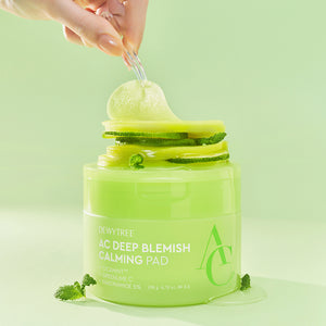 DEWYTREE AC Deep Blemish Calming Pad Lingettes toniques apaisantes & clarifiantes 80 tampons