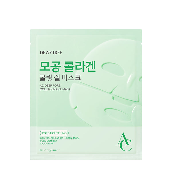 DEWYTREE AC Deep Pore Collagen Gel Mask Sheet Straffende Hydrogel-Maske für Poren & Elastizität 1 Stück