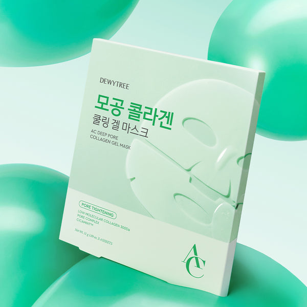 DEWYTREE AC Deep Pore Collagen Gel Mask Sheet Straffende Hydrogel-Maske für Poren & Elastizität 1 Stück