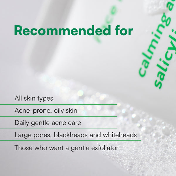 Face Republic Calming Salicylic Acid Cleanser 100ml - Soothing BHA Cleanser against blemishes & excess sebum