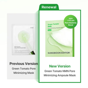 Sungboon Editor Green Tomato NMN Pore Lifting Ampoule Mask 23g