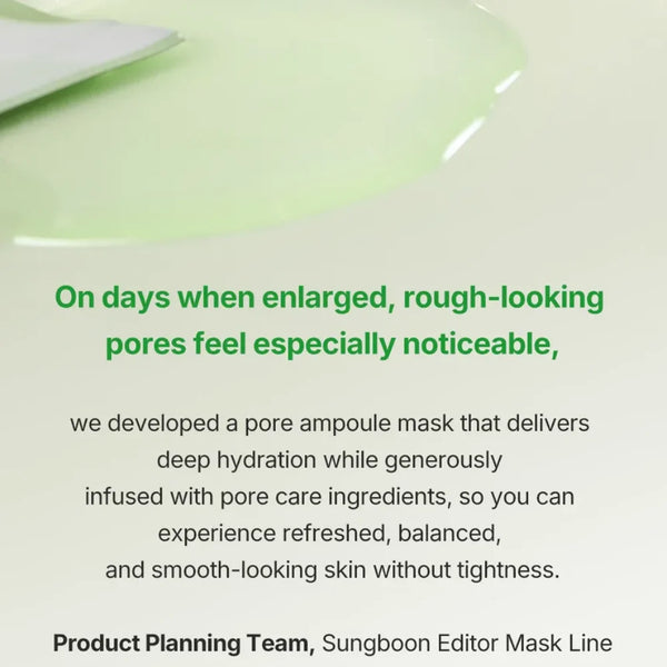 Sungboon Editor Green Tomato NMN Pore Lifting Ampoule Mask 23g