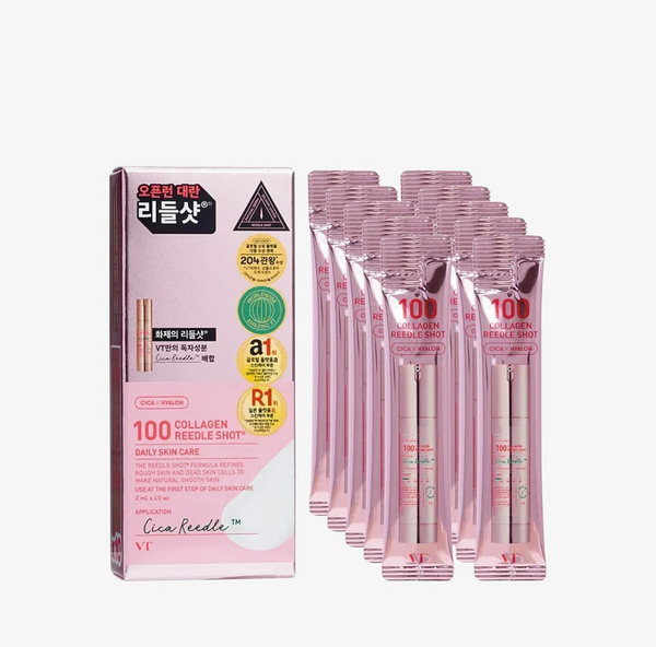 VT 100 Collagen Reedle Shot 10x 2ml - Intensiv feuchtigkeitsspendende Ampullenkur mit Kollagen