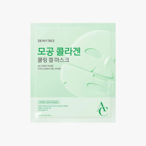 DEWYTREE AC Deep Pore Collagen Gel Mask Sheet Straffende Hydrogel-Maske für Poren & Elastizität 1 Stück
