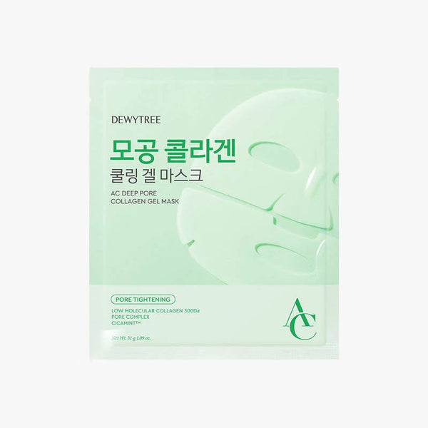 DEWYTREE AC Deep Pore Collagen Gel Mask Sheet Straffende Hydrogel-Maske für Poren & Elastizität 1 Stück
