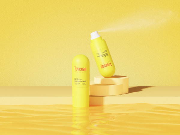 Tovegan Colorfood Series Gelber UV-Sonnenschutzspray SPF50+ PA+++